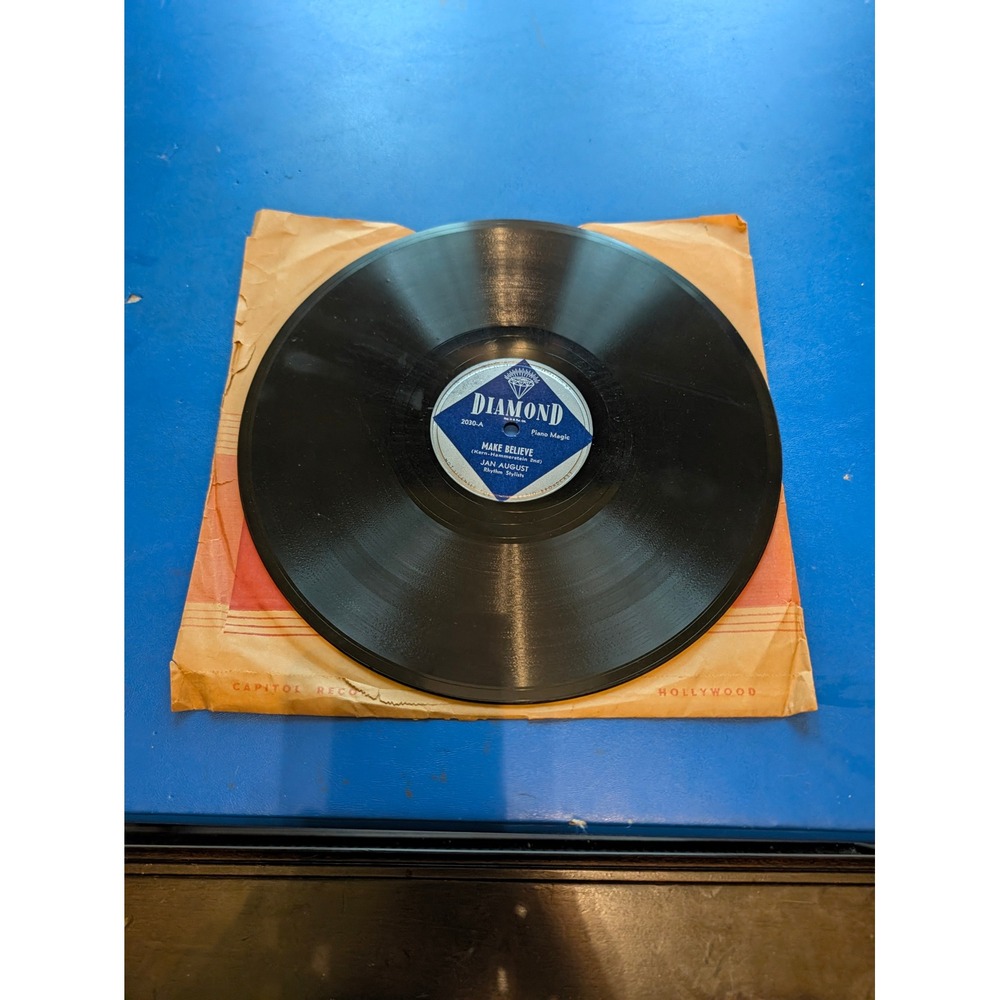 Jan August Make Believe My Melancholy Baby Diamond 2030 78 RPM 10" Record